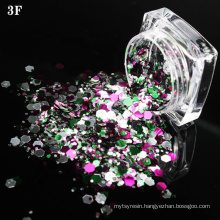 2020 brightest mixed polyester chunky glitters  for ornament all festivals,Christmas,makeup as nail art,lipsticks,eye shadow etc